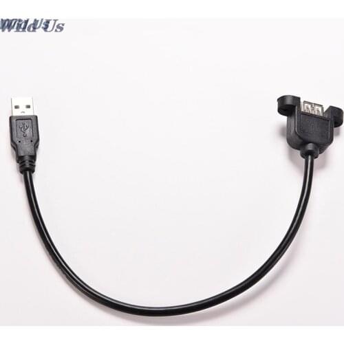 Molded Panel Mount Extention Port Cable USB 2.0 Male to Female Panel 30CM USB 2.0 A Male to USB2.0 A Female Extension