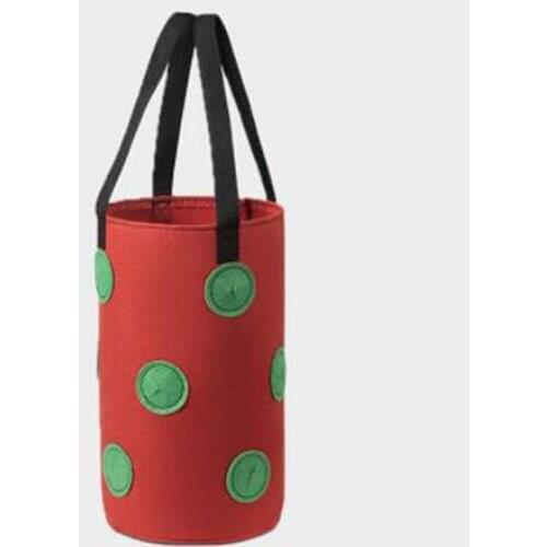 1 Piece Strawberry Grow Bag Nonwoven Fabric Vertical Garden Hanging Plant Bag Vegetable Potato Planter Bag For Greenhouse
