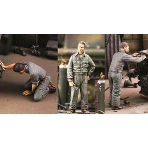 1:32 scale die-cast resin war scene model resin soldier military camp production machine assembly model including stickers