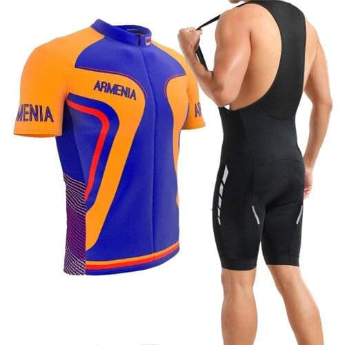 Classic Retro Armenia Mens Cycling Jersey Set Summer Pro Team Short Sleeve Bicycle Mountain Road Sports Wear Bike Clothing