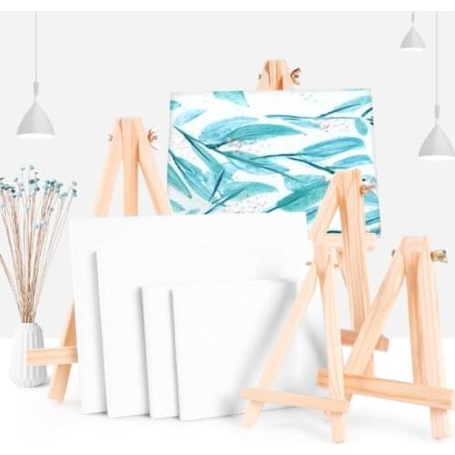 Natural Wood Mini Easel Frame Tripod Display Meeting Wedding Table Number Name Card Stand Display Holder Children Painting Craft