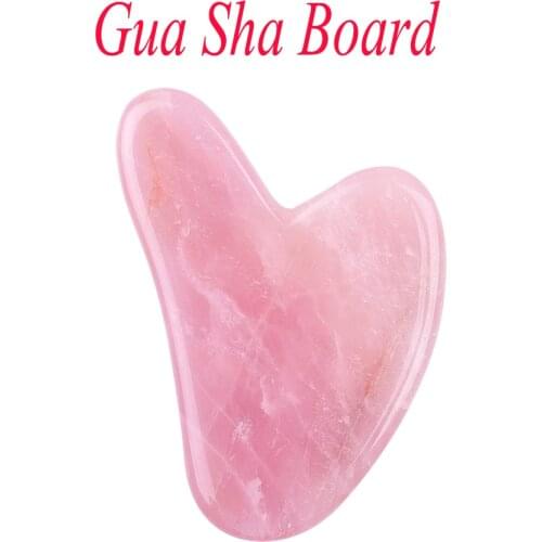 Jade Gua Sha Scraper Board Massage Rose Quartz Guasha Stone For Face Neck Skin Lifting Wrinkle Remover Beauty Care Tool