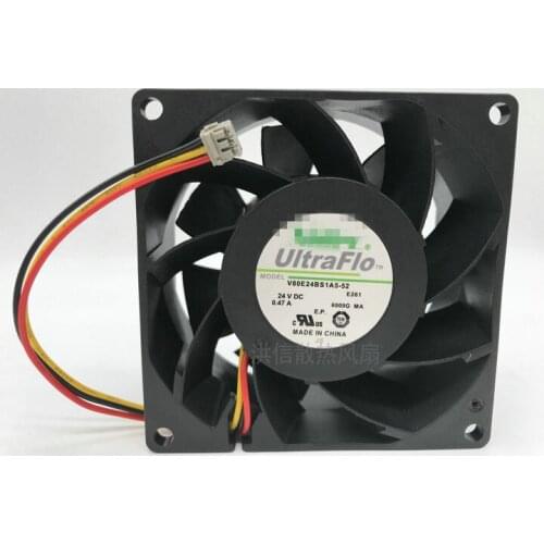 New Nidec v80e24bs1a5-52 24V 0.47a ultreflo 8cm Schneider fan