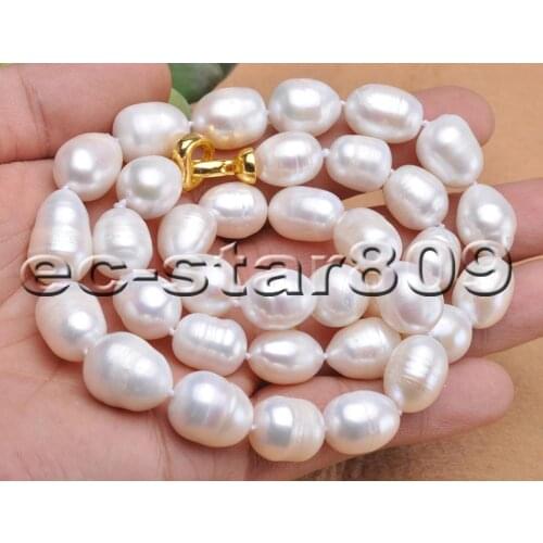 P5615 Huge 24" 18mm White Rice Freshwater Cultured Pearl Necklace