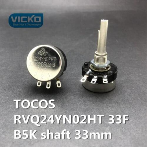 Original TOCOS RVQ24YN02HT 33F B502-B B5K shaft 33mm Potentiometer switch RVQ24YN02HT33F