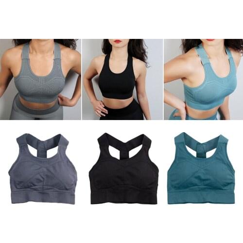 Casual Women Comfortable Racerback Yoga Sports Bras Padded High Impact For Yoga Gym Workout Fitness