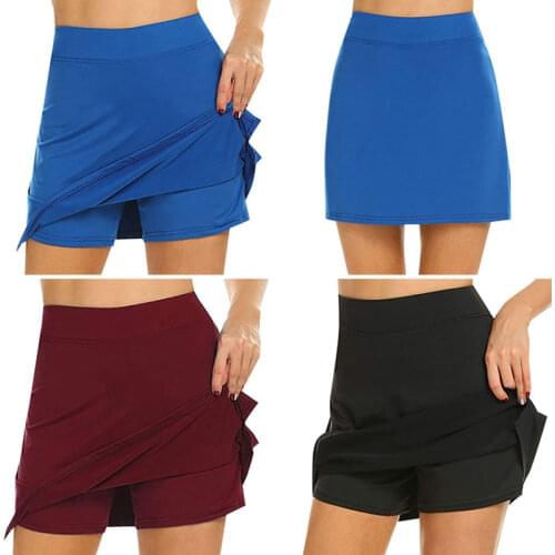 Pragi S-4Xl Skirt Ladies Large Size High Waist Slim Slimming Short Skirt A-Line Shorts Tennis Sports Short Skirt Women