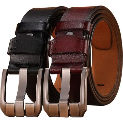Plus Large Size 130 140 150cm LONG Belts for Men Pin Buckle High Quality Real Genuine Leather Waist Strap Belt for Jeans Cowskin