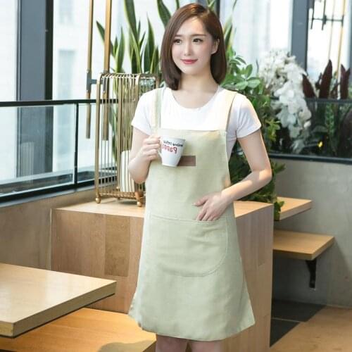 Strap Japanese-style home kitchen waterproof and oil-proof apron fashion adult female mens work clothes custom logo printing
