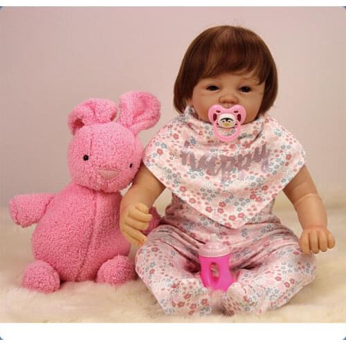 55cm Silicone Reborn Real Looking Lifelike Baby Dolls Newborn Baby dolls handmade wholesale kids Xmas lovely birthday gifts