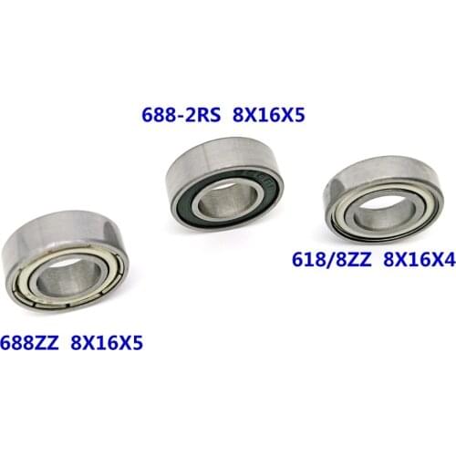 1pcs Bearing 688 688-2RS 688ZZ 8X16X5 618/8ZZ 8X16X4 688RS 688Z MOCHU Deep Groove Ball Bearings Single Row