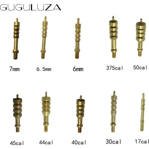 GUGULUZA 1Pcs Solid Brass Spear Pointed Jag Gun Cleaning Brass Jag Thread 8-32 Brass Loading & Cleaning Jags