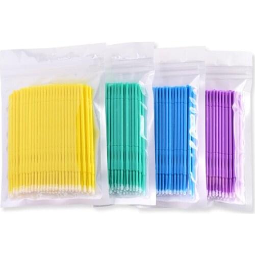 100pcs/lot Individual Applicators Eyelash Mascara Wands Disposable Makeup Brushes Micro brushes Eyelash Extension Tools