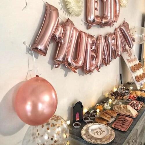 16Inch Eid Mubarak Foil Balloons Lesser Bairam Balloon Eid Mubarak Rose Gold Sequin Ballon Aluminum Film Balony Party Decoration