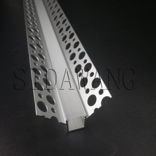 2meter/piece( 40meter/Pack) Plaster Trimless Recessed Drywall Profile for Inner Corner Wall SDW058