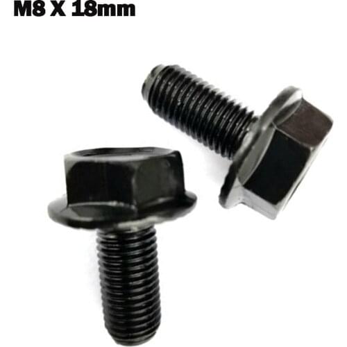 2 Pcs Bike Bicycle Crank Arm Bolts Square Hole Bottom Shaft Screw Crank Seal Screw For Square Taper Bottom Bracket M8 X 18mm