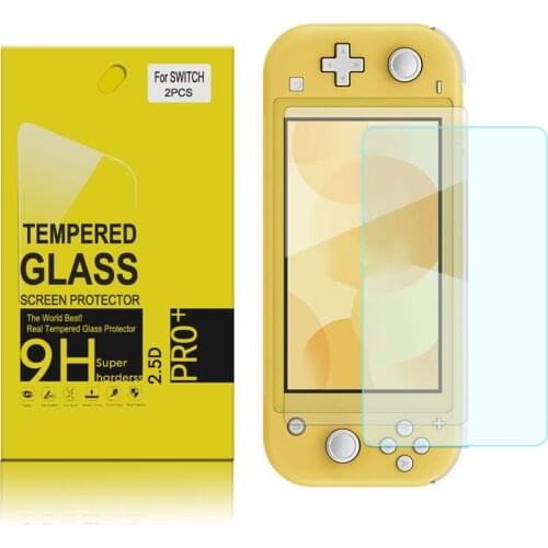 2 Packs HD Tempered Glass Film Sets for NS Nintendo Switch Lite Protector Screen Ultra-thin Explosion-proof Touch Protective Fit