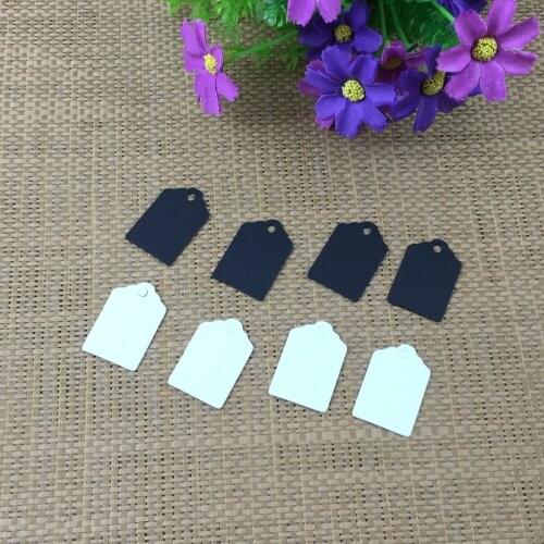 200PCS 3x2cm Blank white/black Paper Tag Small Gift Tags Card Jewelry Tag Garment Tag Price Label