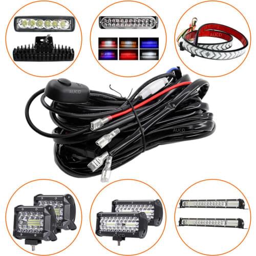 3M 16AWG 12V Auto Led Light Power Relay Kit Cable Harness Fuse Wiring On/Off Switch Wiring For Car Fog HID Bar Lights Work Lamps