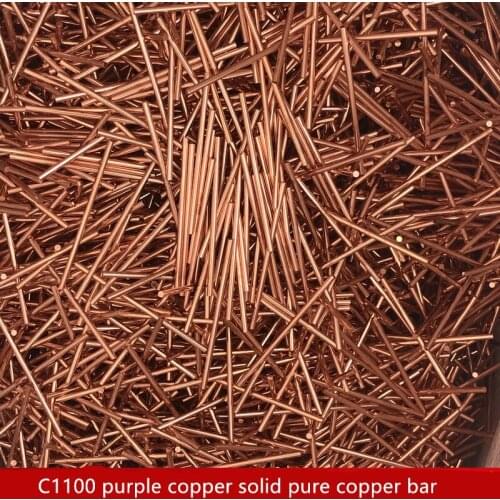6pcs 1-5mm Hand-done copper bar rod 250mm stick for knife handle part diy toys accessories