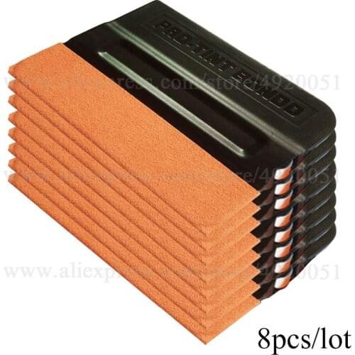 8pcs Carbon Foil Film Suede Felt Edge Squeegee Window Tint Car Styling Sticker Scraper With Magnet Vehicle Sticker Remover 8A10