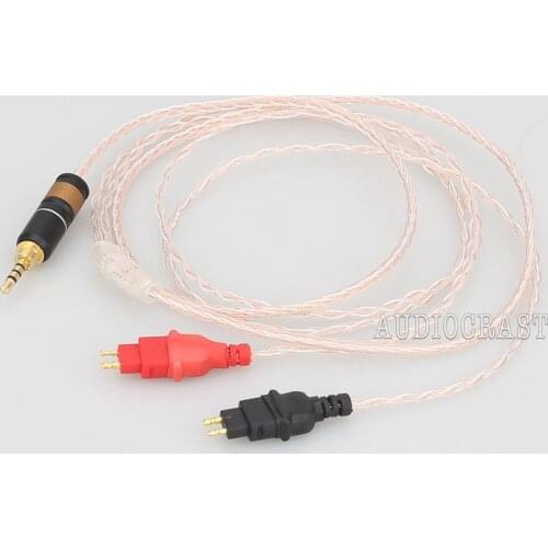 Audiocrast 2.5 XLR 8Cores OCC Silver Plated Mixed Headphone Cable For Sennheiser HD25-1 SP HD650 HD600 HD580 HD525 HDxxx hd660s