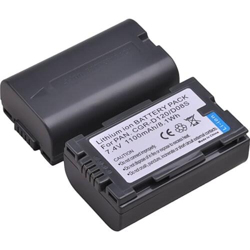 1100mAh CGR-D120 CGR-D08S CGR D120 CGRD120 Battery For Panasonic CGA-D54 AG-DVC15 NVDA1B PV-DV402 PV-DV52 Battery