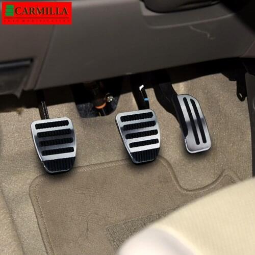 Carmilla Stainless Steel AT MT Case for Nissan Altima 2012 2013 2014 2015 Gas Fuel Brake Pedal Protection Cover Car Pedals Pads
