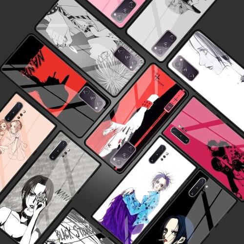 Nana Anime Tempered Glass Phone Case for Samsung Galaxy S21 S20 FE S10 Note 10 20 Ultra 5G 9 S9 Plus S10e Cover Coque