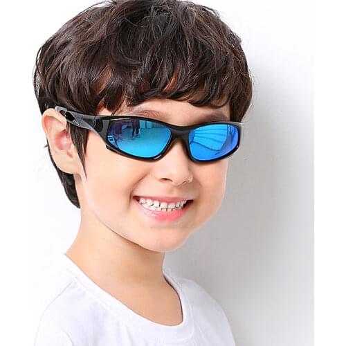 Kids Sports Polarized Coated Sunglasses UV Protection Fashion Eyewear for Boys and Girls Silicone Safety Glasses Children Gift