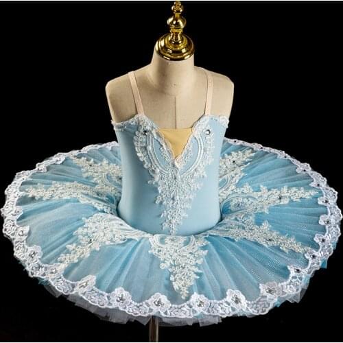 Children Little Swan Ballet Dance Performance Costume Professional Swan Lake Ballet Tutu Tutu Skirt Blue Bird Tutu