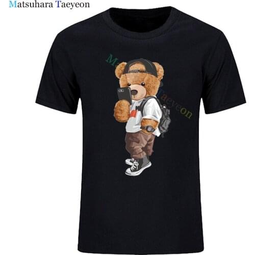 Summer T Shirt dog bear Festival fashion short sleeve Boy Men T-Shirts Male New TShirt Cotton Casual Tops Tee shirts
