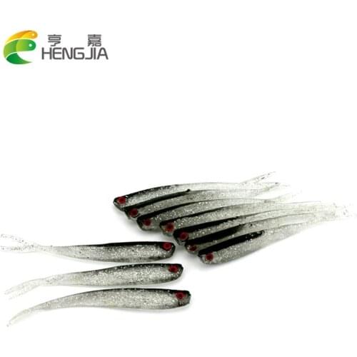 HENGJIA 10PCS 3d fishing lures Soft isca Artificial Bait 3.7g Fishing Bait Soft lure Bionic Bait soft lure peces leurre souple