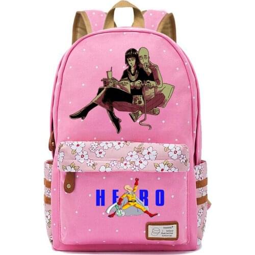 Anime One Punch-Man Canvas Backpack High Quality Packsack Casual Schoolbag Teenger Mochila Unisex Student Travel Laptop Bag
