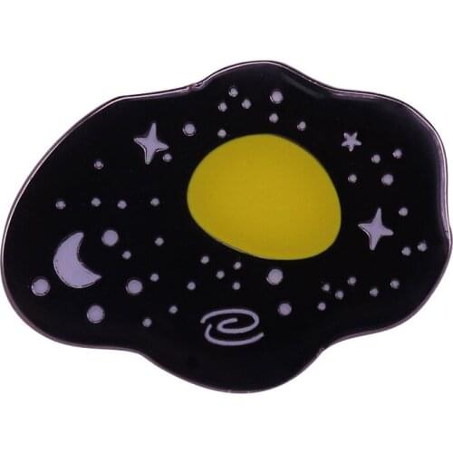 Space fried egg planet pin creative galaxy astronomy lover gift