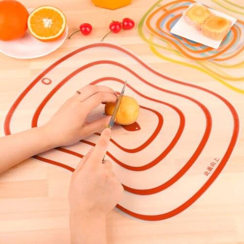 Kitchen Chopping Blocks Tool Flexible Transparent Cutting Board Kitchen PP Cutting Boards Classification Chopping Board Hot