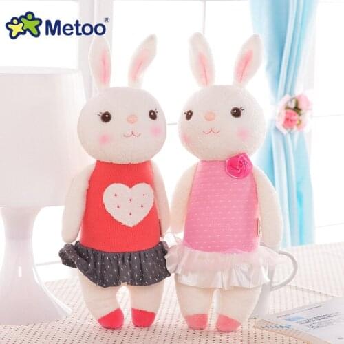 Metoo Doll Soft Plush Toys Stuffed Animals For Girls Baby Cute Cartoon Rabbit For Kids Boys Infant Christmas Birthday Gift