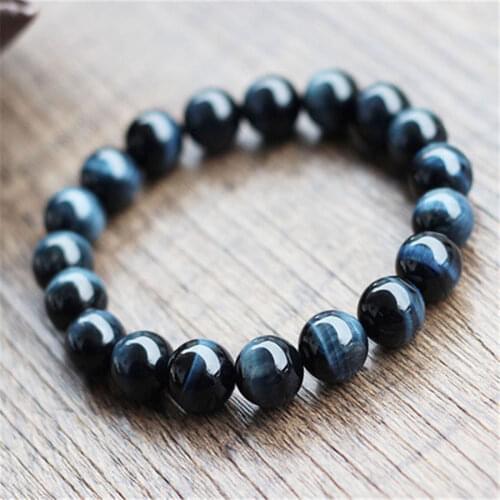 10mm Top Quality Natural Hawk Tiger Eye Gemstone Round Beads Bracelet For Women Men Crystal Jewelry Drop Shipping AAAAA