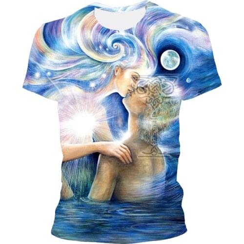 New 3D printing horror skull head mens casual fashion T-shirt Funny mens T-shirt fitness 0-neck top