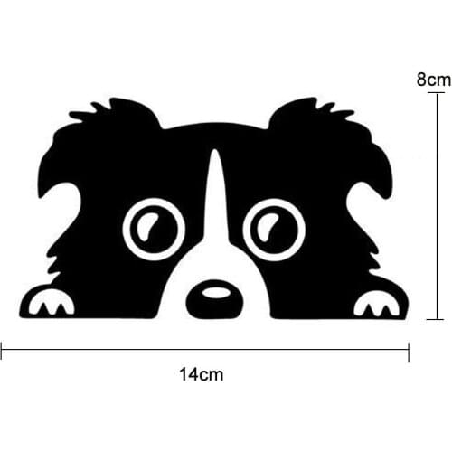 New 14*8CM Border Collie DOG Car Stickers And Decal Motorcycle Auto Styling Accessories Automobiles car Window Home Decoration