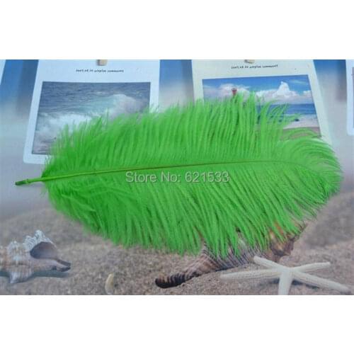 Wholesale! Beautiful Nature Ostrich Feathers 18-20inch 45-50CM Lime Green Colour freeshipping