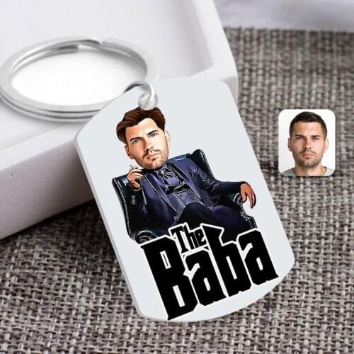 Personalized Custom Godfather Godfather Caricature Of Plexi Anahtarlık-8 Special Design Friends Lovers Gift Beautiful Memories Office decor