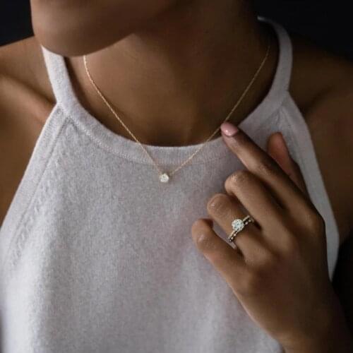 Simple Fashion White Zirconium Crystal Multilayer Rings For Women Engagement Party Wedding Jewelry Copper Ring Accessories