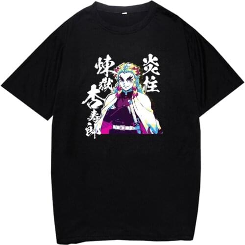 Demon Slayer Woman Trend Summer 2021 New Japanese Anime Comfortable Breathable Crewneck Lady T-Shirt Cool Style