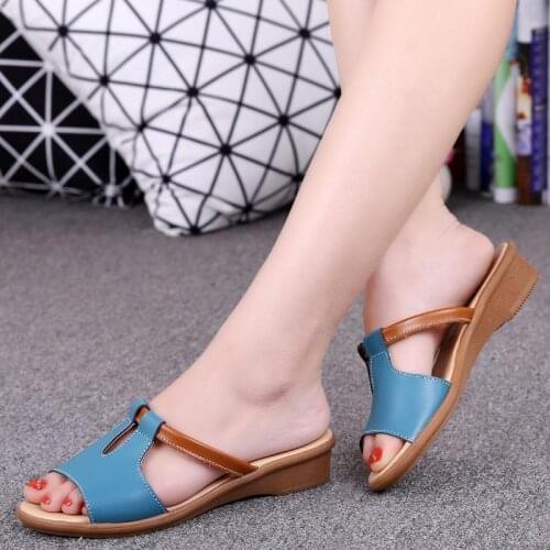 Women shoes slippers 2021 new fashion open toe sandals women shoes outdoor wedge beach casual shoes woman zapatos mujer