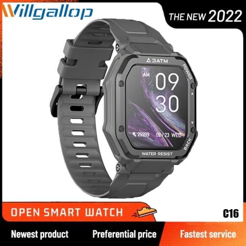 Willgallop C16 3ATM Waterproof Smart Watch 1.7 Inch Sport Tracker Wristband Men Swim diving Outdoor Smartwatch For Android IOS