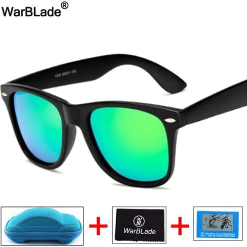 WarBLade New Polarized Sunglasses Men Driving Mirror Coating Points Black Frame Eyewear Male Sun Glasses UV400 Oculos With box