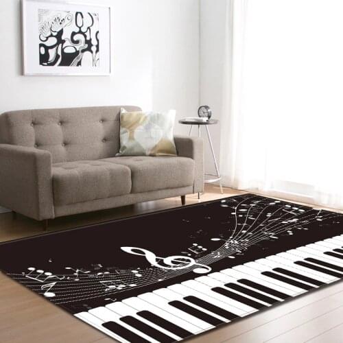 Modern Living Room Rug Carpets Home Decor Piano Sheet Music Play Mat Kids Bedside Area Rug Soft Flannel Large Sofa Parlor Carpet