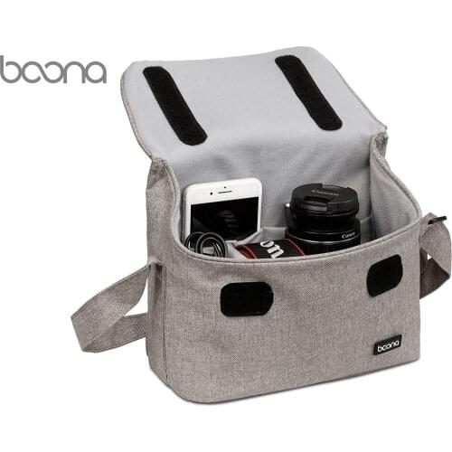 BOONA Shoulder Strap Camera Bag For Sony Canon EOS Nikon Panasonic Olympus Fujifilm Waterproof Travel Camera Case Lens Bag