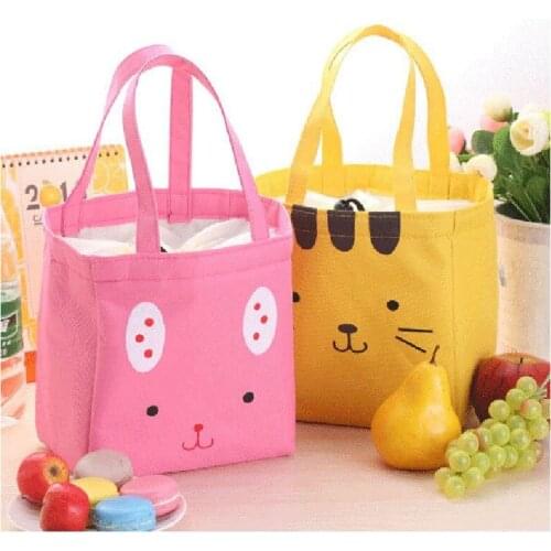 1PCs Fresh Cooler Bags Waterproof Nylon Portable Thermal Oxford Lunch Bags For Women Convenient Lunch Box Tote Food Bags